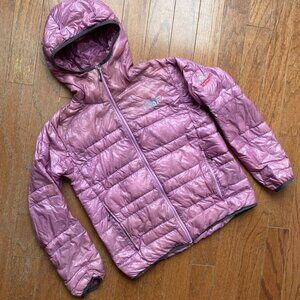 The North Face Summit Series Pink Hooded Zip Up Puffer Jacket